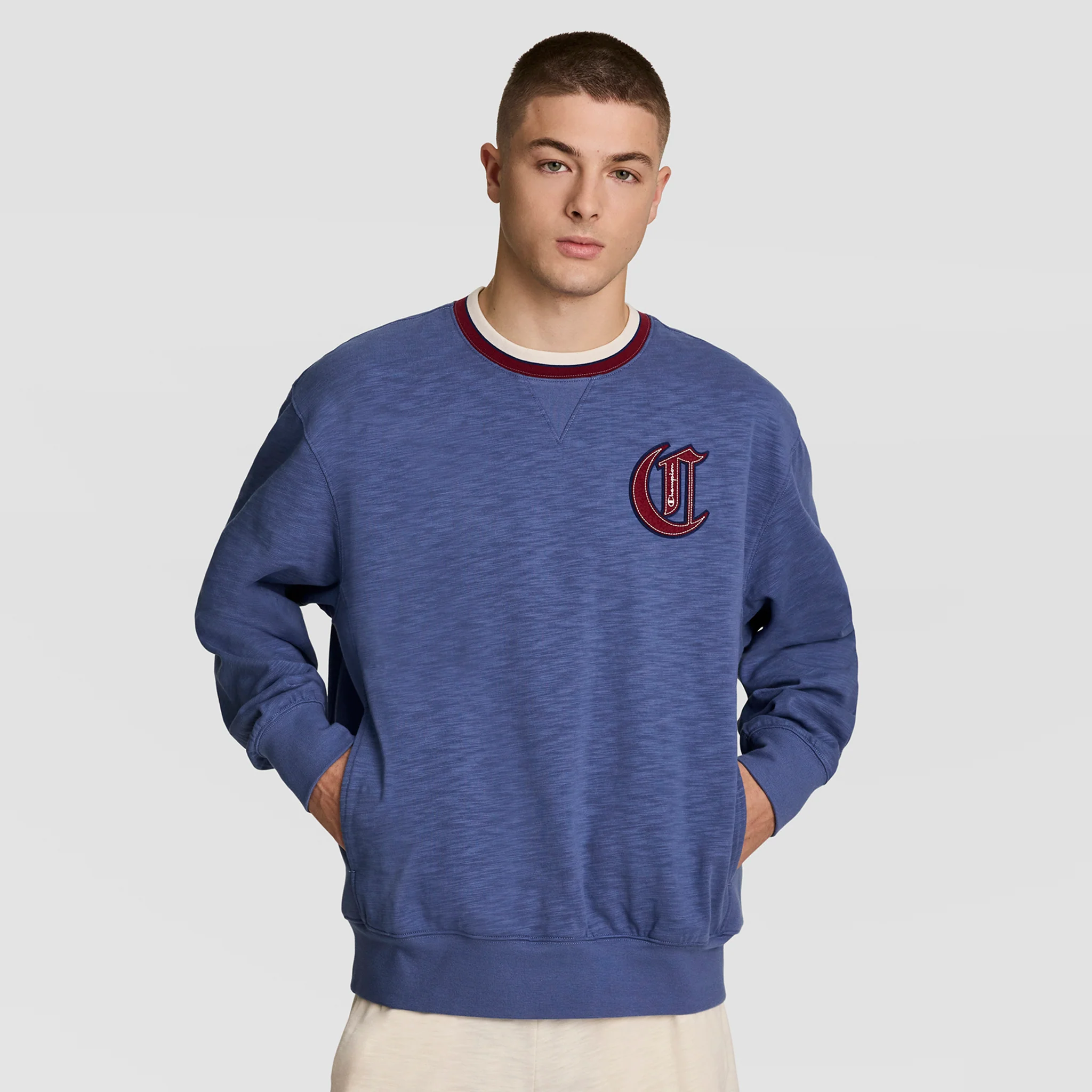 Modern Retro Washed Crew Sweatshirt, C Logo