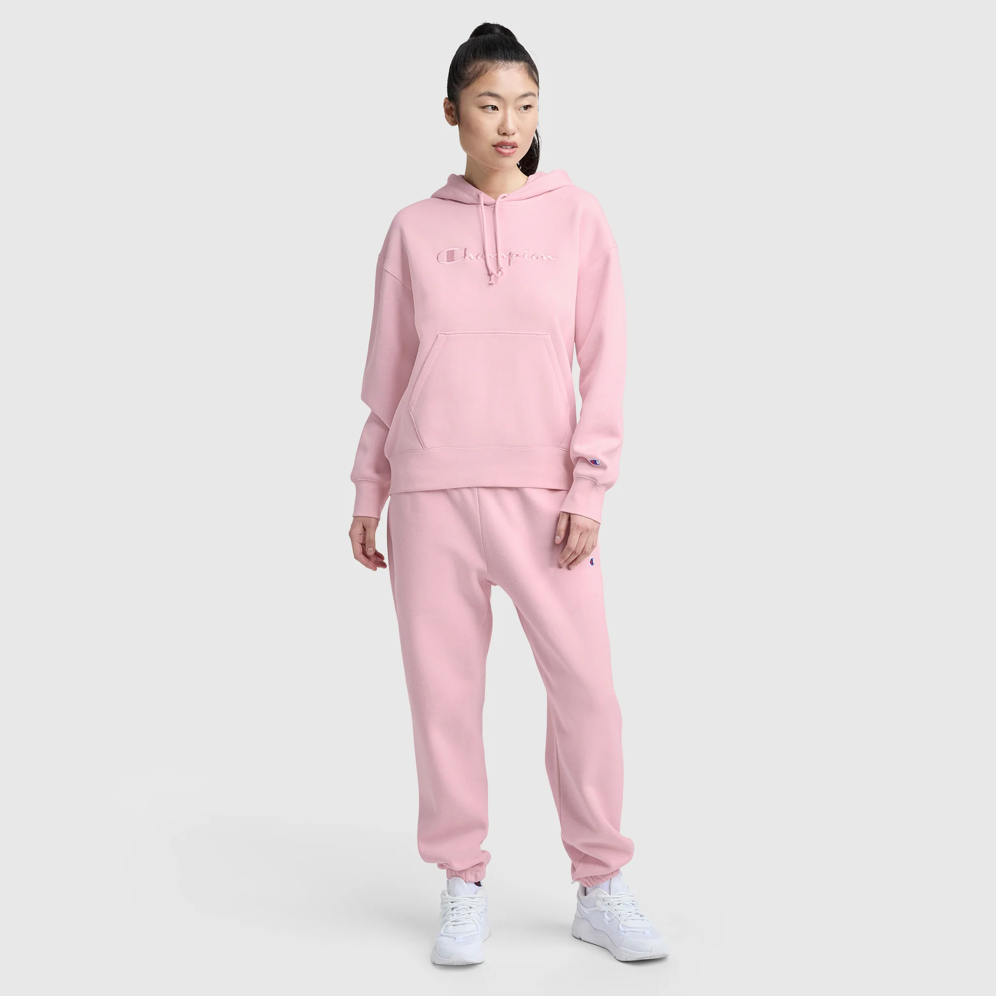 Powerblend Hoodie, Tonal Script Freshman - Image 6