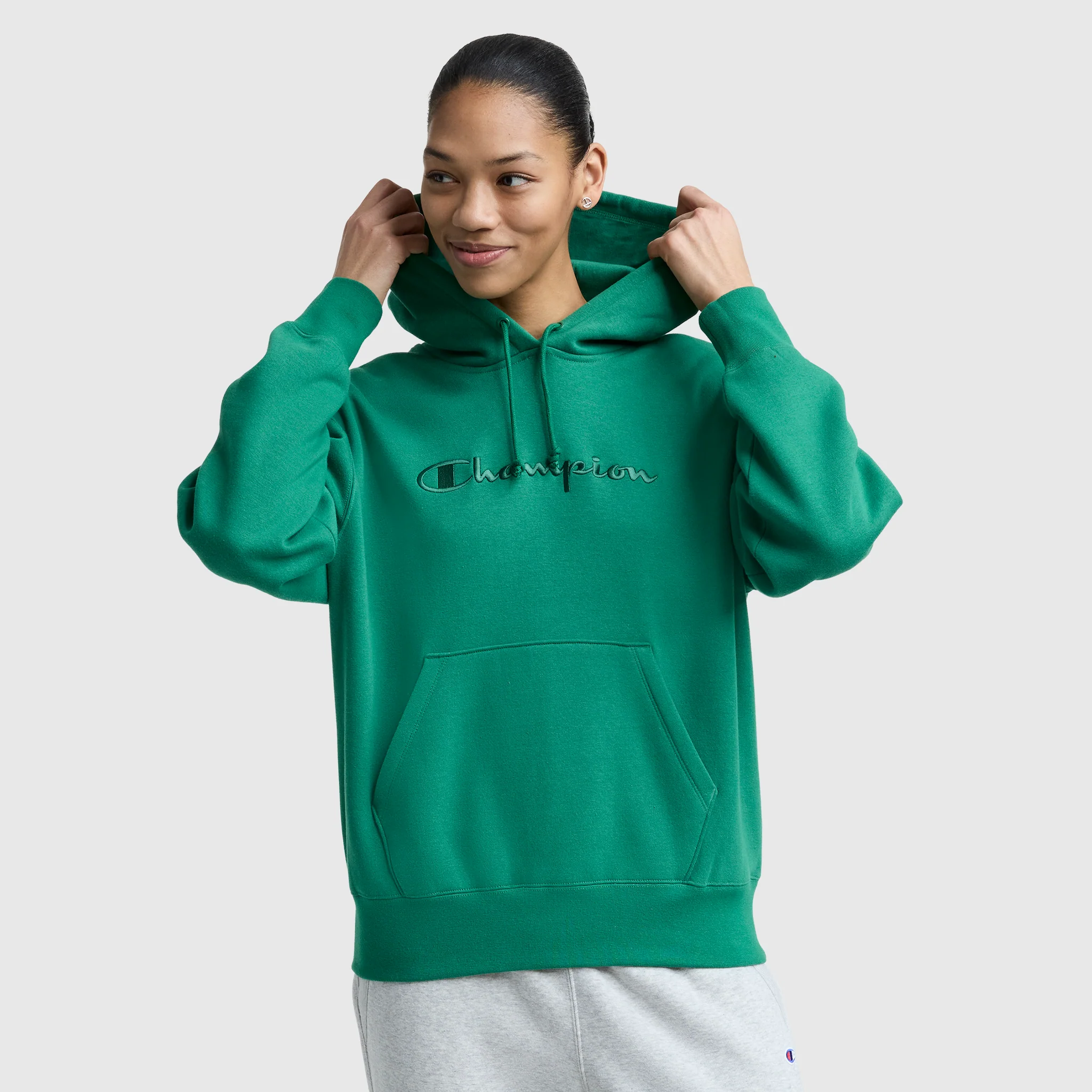 Powerblend Hoodie, Tonal Script Freshman